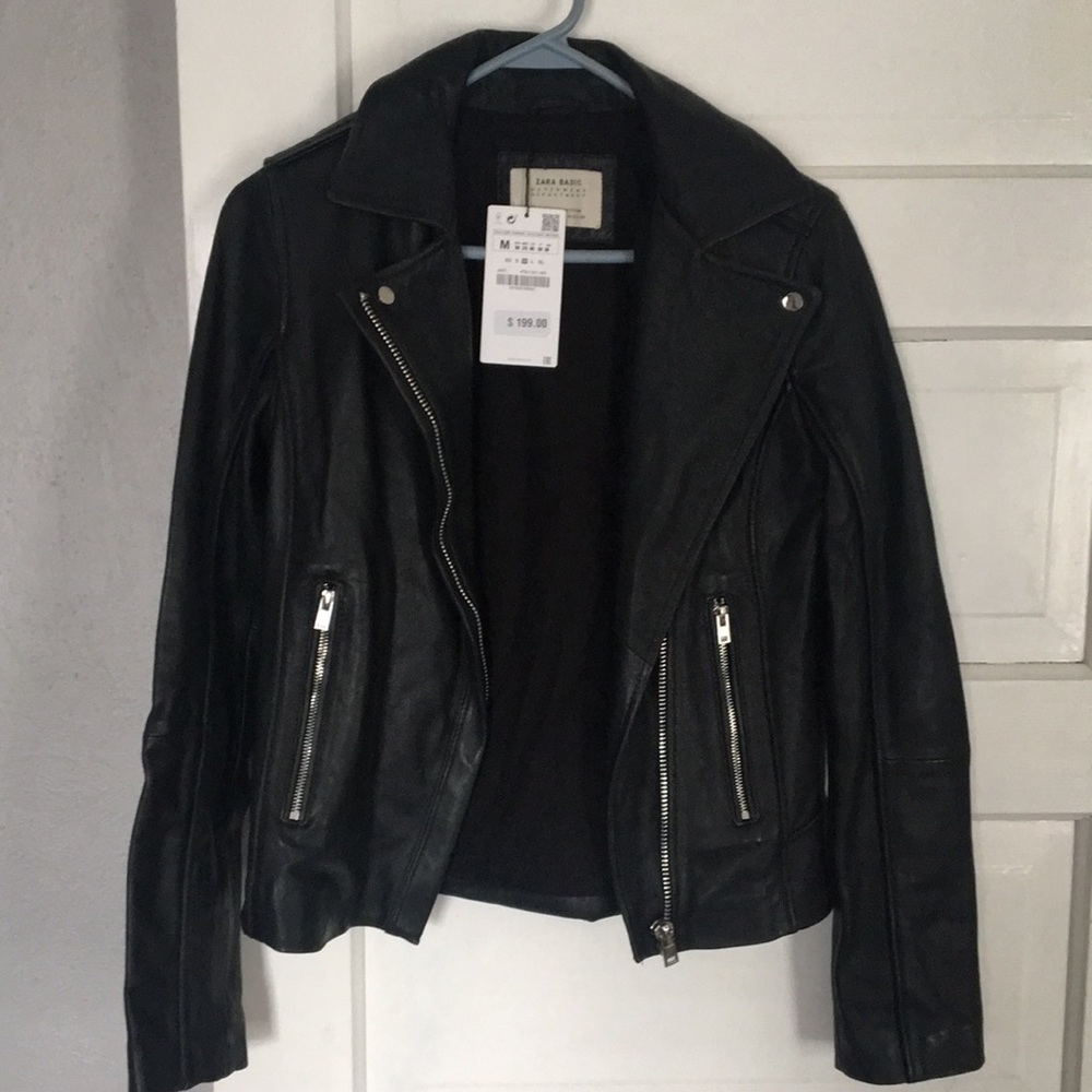 Zara Basic Leather Jacket